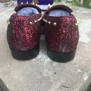 After Midnight | Shoes | Mens Sparkly Burgundy Glitter Ultra  display picture 2